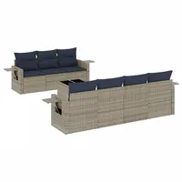 vidaXL Garten-Lounge-Set 8-tlg. grau