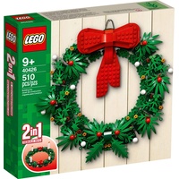 Lego Kultiger Weihnachtskranz 2-in-1 mit großer roter Schleife und Advent 40426