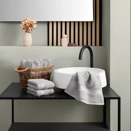 OTTO home Vanessa Handtuchset 30 x 50 cm hellgrau 8 St.