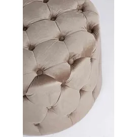 BIZZOTTO Pouf Lorella Samt 60 x 42 cm Beige
