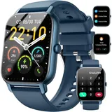 JUNG Nerunsa Smartwatch Damen & Herren Fitnessuhr, mit Bluetooth Smartwatch (4,69 cm/1,85 Zoll) mit Telefon Funktion, 100+ Trainingsmodi)