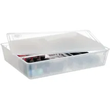 Relaxdays Aufbewahrungsbox 32 x 24,5 x 7 cm 1-tlg. transparent