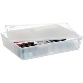 Relaxdays Aufbewahrungsbox 32 x 24,5 x 7 cm 1-tlg. transparent