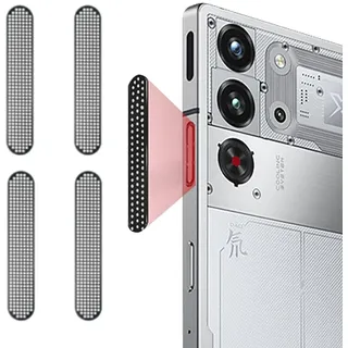 CAUHENYEE Mesh Staubdichter Aufkleber aus Aluminiumlegierung für RedMagic 11S Pro / 11S Pro+ / 11 Pro / 11 Pro+ Lautsprecher und Kühlerlüfte Anti Dust - Schwarz