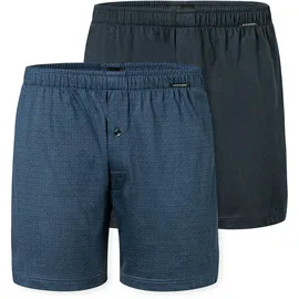 SCHIESSER Boxershorts 2er Pack Dunkelblau / Schwarz M