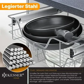 Kesser KESSER® Teleskopschublade Küchenschublade Küchenschrank Korbauszug Schrankauszug Vollauszug Schublade