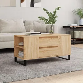 furnicato Couchtisch Braun Eiche 102 x 44,5 x 50 cm