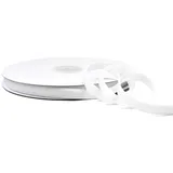 Creativery 10mm Samtband 10m Schmuckband Geschenkband Schleifenband Stoffband Uni Weiß