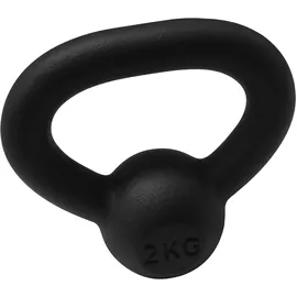 Athlyt Kettlebell/Kugelhantel aus Gusseisen 2 kg schwarz