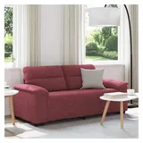 vidaXL Couch Polyester 2-Sitzer Rot