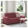 vidaXL Couch Polyester 2-Sitzer Rot