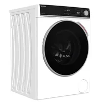 Sharp Waschmaschine ES-BRO014WA-DE, 10,00 kg, 1400 U/min, Aquastop, Dampffunktion, Kindersicherung, Advanced Inverter Motor weiß