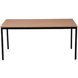 Gürkan Mehrzwecktisch buche rechteckig, Vierkantrohr schwarz, 120,0 x 80,0 x 75,0 cm
