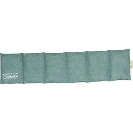 herbalind Getreidekissen Weniger Kopf - Mehr Herz grün Bio-Körner 6-Kammern Flanell 66x15