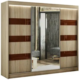 altdecor Kleiderschrank, Sonoma Eiche, Braun, Holzwerkstoff, 250x215x61 cm, Schlafzimmer, Kleiderschränke