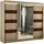 altdecor Kleiderschrank, Sonoma Eiche, Braun, Holzwerkstoff, 250x215x61 cm, Schlafzimmer, Kleiderschränke