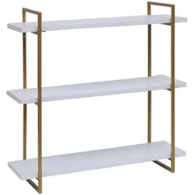 berlinlodge Wandregal 60 x 60 x 18 cm Weiß