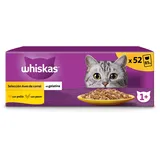 whiskas Nassfutter für ausgewachsene Katzen, Vogelauswahl in Gelee (13 x 4 Beutel x 85 g)