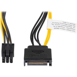 Lanberg 15-pin SATA (Stecker) ></noscript> 6-pin PCI Express (Stecker) 20cm