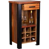 bene living Weinkommode 56 x 45 x 102 cm Braun