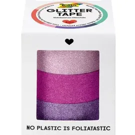 Folia Glitter Tape 3 Rollen rosa/pink/lila