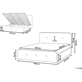 Beliani Bett, Rennes 180 x 200 cm