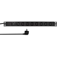 Logilink PDU8A01 Hochwertige 19" Steckdosenleiste 8-Fach IEC320 mit Überspannungsschutz