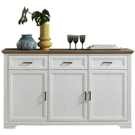 Möbel Boss Sideboard Jasmin 166 x 102 x 48 cm Weiß / Braun