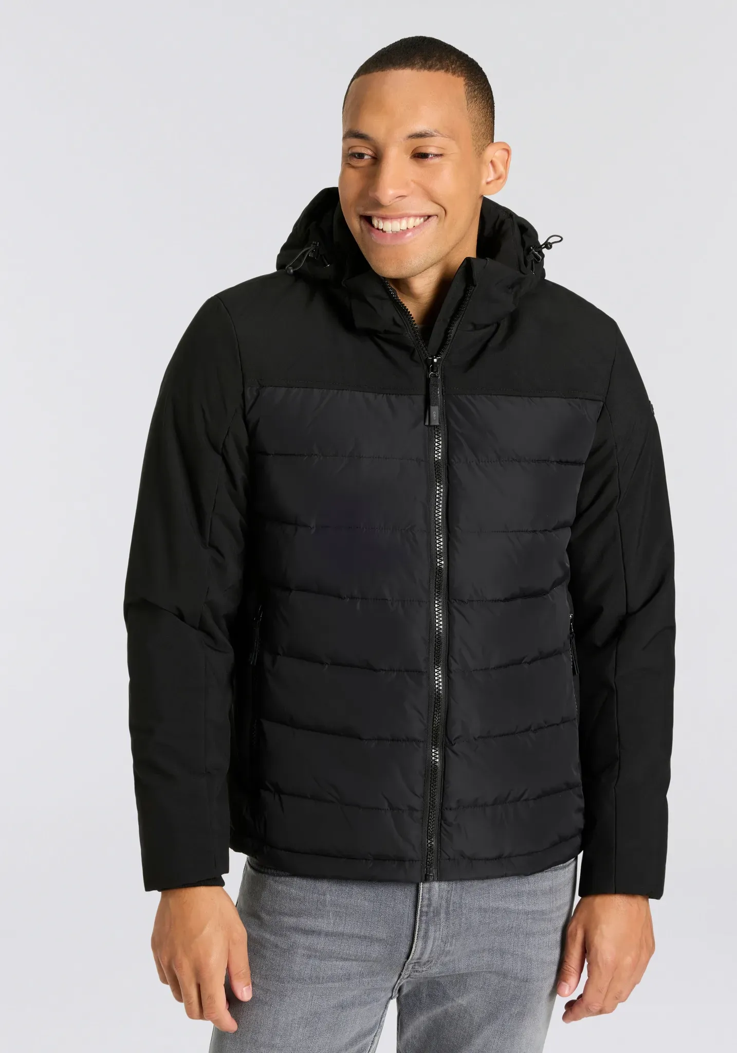 Outdoorjacke CMP, Herren, Gr. 52, schwarz (nero), Obermaterial: 100% Polyester. Futter: 100% Polyamid. Wattierung: 100% Polyester, Jacken Outdoorjacke