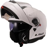 LS2 Modularer Motorradhelm Strobe II Gloss White, L