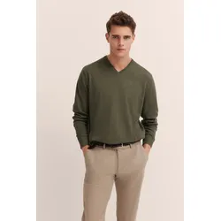 bugatti V-Ausschnitt-Pullover, mit V-Ausschnitt bugatti oliv XXL