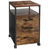 VASAGLE Aktenschrank 44 x 42 x 66,5 cm Braun-Schwarz