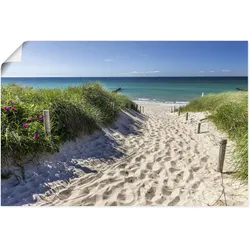 Wandbild ARTLAND "Weg zum Strand an der Ostsee", blau (farbe bild(er): blau), B:60cm H:40cm, Bilder, als Alubild, Outdoorbild, Leinwandbild, Poster, Wandaufkleber