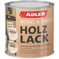 ADLER Möbel- und Parkett Holzlack - Parkettlack matt - Versiegelungslack für Holzböden, Möbel, Innentüren - farblos, 375 ml