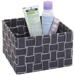 Aufbewahrungskorb MCW-C37, Dekokorb Korb Körbchen Aufbewahrung Regalkorb Deko 12x19x19cm ~ dunkelgrau