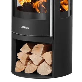 Justus Mino Trios 2.0 Stahl schwarz/Abdeckplatte Keramik grappa