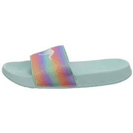 KangaROOS K Shine Slides, Mint/Rainbow, 31 EU