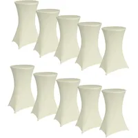 Baumarktplus 10x Stehtischhusse Husse Stretch Durchmesser 60cm Beige