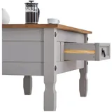 CARO-Möbel Ramon Grau/Braun Kiefer 95 x 44 x 50 cm