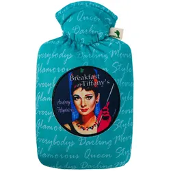 Wärmflasche Klassik 1,8 l mit Nickibezug "Movie" Audrey Hepburn