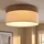 GLOBO Deckenleuchte 3x E27 rund blau Holz Textil beige