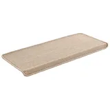 [en.casa] Stufenmatten 15-er Set Treppenmatten 65 x 24 cm rechteckig Treppenteppich Treppenschoner Stufenteppich selbstklebend Beige