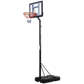 Homcom Basketballständer Basketballkorb mit 2 Rädern schwarz