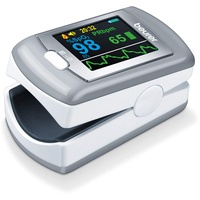 Beurer PO 80 Pulsoximeter, Messung von Sauerstoffsättigung (SpO2) und Herzfrequenz (Puls), 24h kontinuierliche Aufzeichnung, Software „beurer SpO2 Assistant“, Signalfunktion