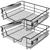 KESSER® Teleskopschublade 30-60cm Schrankbreite verchromt aus Edelstahl Schubladeneinsatz für Küchenschrank Korbauszug Schrankauszug