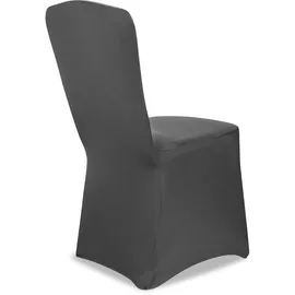 DETEX DETEX® Stuhlhussen 2er Set Grau Stretch Stuhlbezüge Stuhl Hussen Bezug