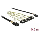 DeLock - Internes SAS-Kabel - SAS 6Gbit/s - Seitenband, Mini SAS (SFF-8087)