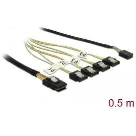 DeLock - Internes SAS-Kabel - SAS 6Gbit/s - Seitenband, Mini SAS (SFF-8087)