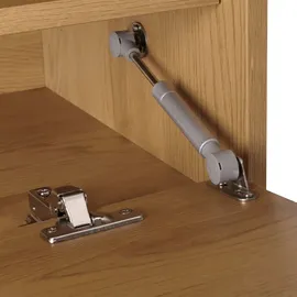 Mendler TV-Rack HWC-N78, Lowboard TV-Schrank, skandinavischer Stil Metall Holz Melamin MVG 50x120x40cm ~ natur