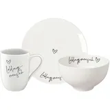 Villeroy & Boch Statement Frühstücks-Set Lieblingsmensch 3-teilig - DS